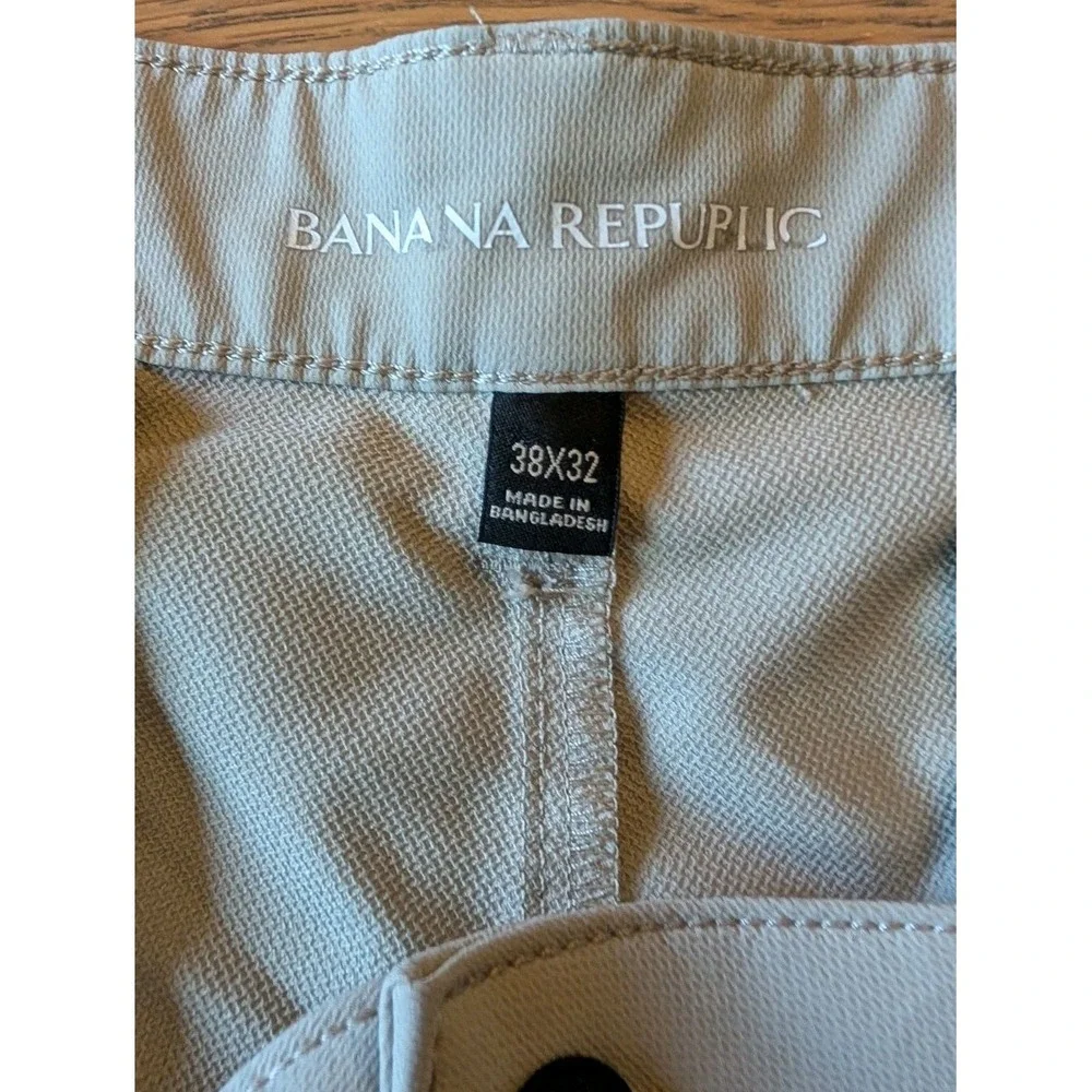 Banana Republic Chino Pants 38x32 Khaki‎ Tan Reg Fit Polyester